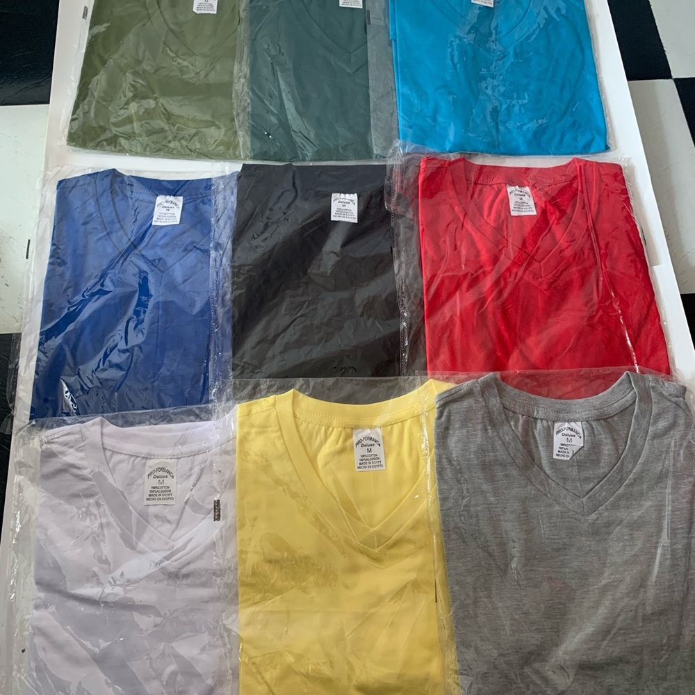 9 V-neck T-shirts great texture and quality